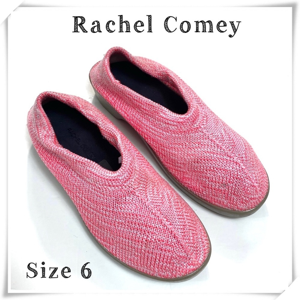 Rachel Comey Pink White Stretch Knit Slipper Flat Clogs in Pink Size 6